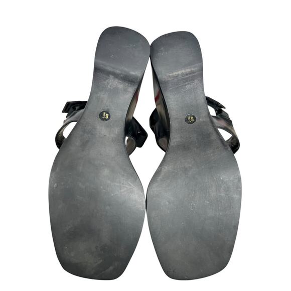 Vintage Gucci Women’s Black Wooden Platform Slingback Sandal Size 6.5 - Picture 9 of 13